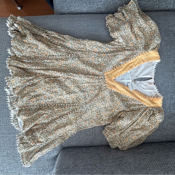 Free People Floral Mini Dress Size Small Half Sleeve Brand New - Picture 14 of 16